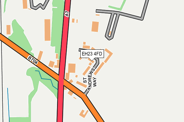 EH23 4FD map - OS OpenMap – Local (Ordnance Survey) EH23 4FD map - OS OpenMap – Local (Ordnance Survey)