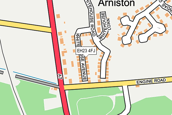 EH23 4FJ map - OS OpenMap – Local (Ordnance Survey) EH23 4FJ map - OS OpenMap – Local (Ordnance Survey)