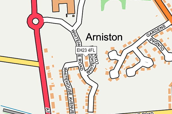 EH23 4FL map - OS OpenMap – Local (Ordnance Survey) EH23 4FL map - OS OpenMap – Local (Ordnance Survey)