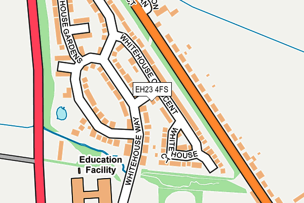 EH23 4FS map - OS OpenMap – Local (Ordnance Survey) EH23 4FS map - OS OpenMap – Local (Ordnance Survey)
