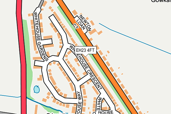EH23 4FT map - OS OpenMap – Local (Ordnance Survey) EH23 4FT map - OS OpenMap – Local (Ordnance Survey)