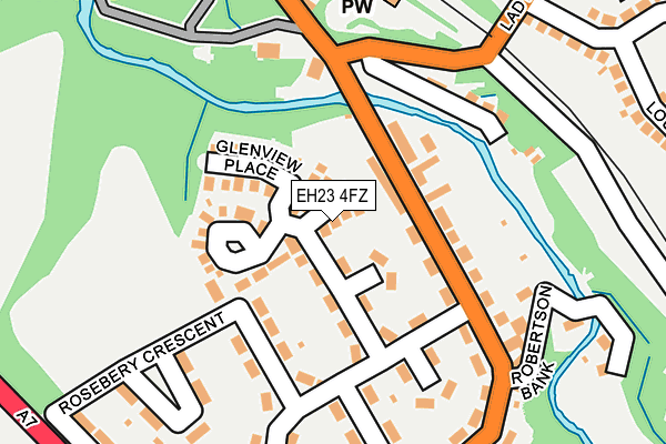 EH23 4FZ map - OS OpenMap – Local (Ordnance Survey) EH23 4FZ map - OS OpenMap – Local (Ordnance Survey)