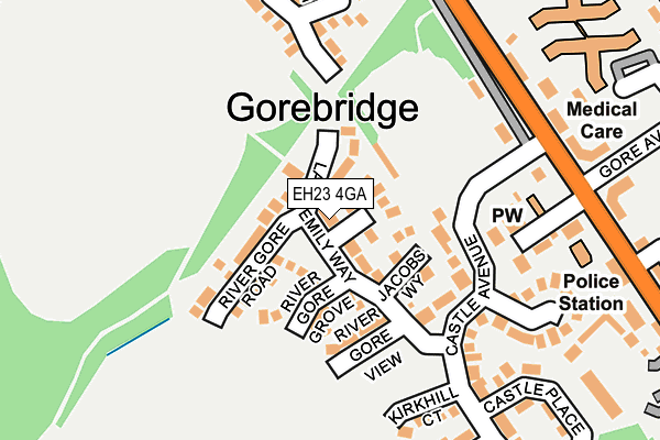 EH23 4GA map - OS OpenMap – Local (Ordnance Survey) EH23 4GA map - OS OpenMap – Local (Ordnance Survey)