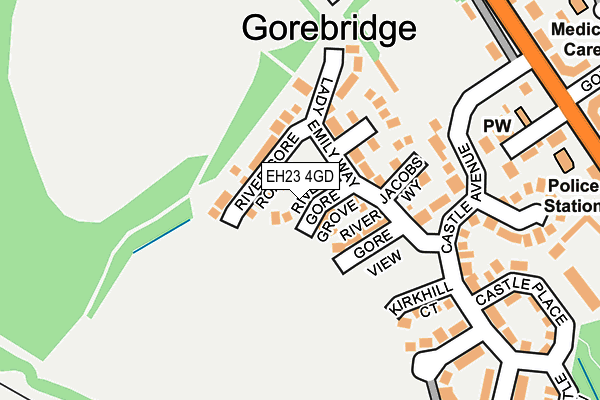 EH23 4GD map - OS OpenMap – Local (Ordnance Survey) EH23 4GD map - OS OpenMap – Local (Ordnance Survey)