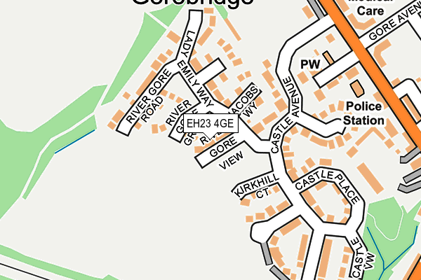 EH23 4GE map - OS OpenMap – Local (Ordnance Survey) EH23 4GE map - OS OpenMap – Local (Ordnance Survey)