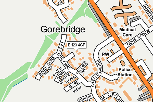 EH23 4GF map - OS OpenMap – Local (Ordnance Survey)