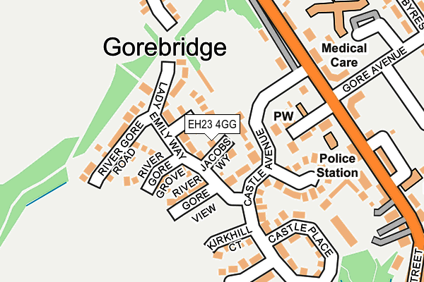 EH23 4GG map - OS OpenMap – Local (Ordnance Survey)