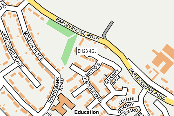 EH23 4GJ map - OS OpenMap – Local (Ordnance Survey) EH23 4GJ map - OS OpenMap – Local (Ordnance Survey)