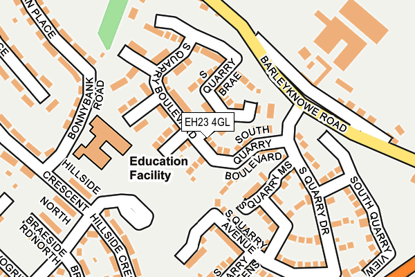 EH23 4GL map - OS OpenMap – Local (Ordnance Survey) EH23 4GL map - OS OpenMap – Local (Ordnance Survey)