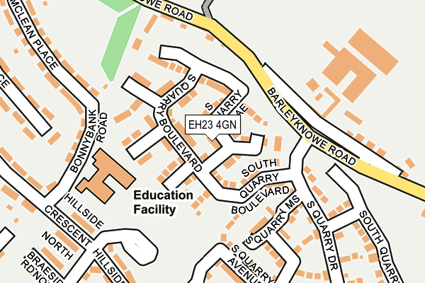 EH23 4GN map - OS OpenMap – Local (Ordnance Survey) EH23 4GN map - OS OpenMap – Local (Ordnance Survey)
