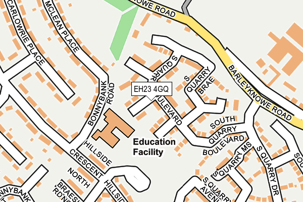 EH23 4GQ map - OS OpenMap – Local (Ordnance Survey) EH23 4GQ map - OS OpenMap – Local (Ordnance Survey)