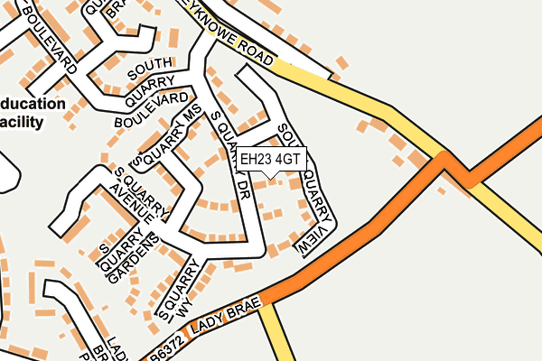 EH23 4GT map - OS OpenMap – Local (Ordnance Survey) EH23 4GT map - OS OpenMap – Local (Ordnance Survey)