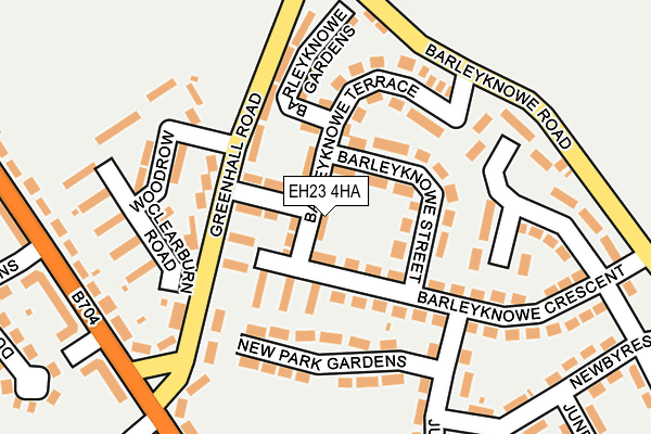 EH23 4HA map - OS OpenMap – Local (Ordnance Survey) EH23 4HA map - OS OpenMap – Local (Ordnance Survey)