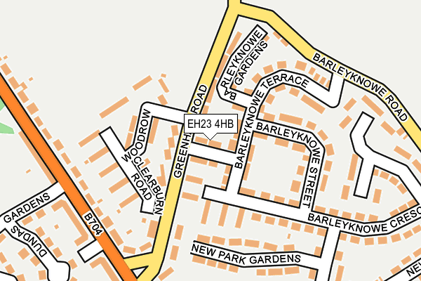 EH23 4HB map - OS OpenMap – Local (Ordnance Survey) EH23 4HB map - OS OpenMap – Local (Ordnance Survey)