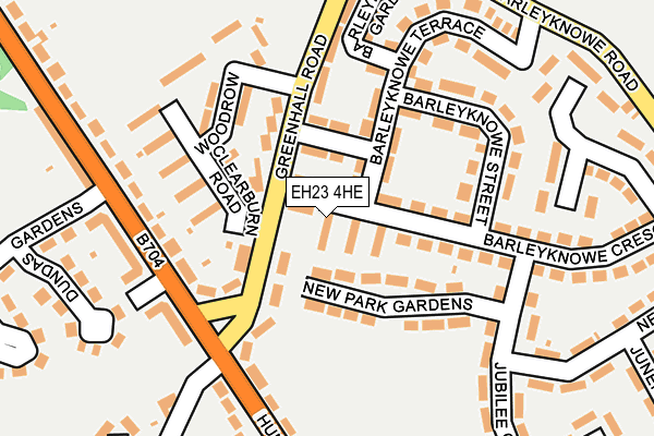 EH23 4HE map - OS OpenMap – Local (Ordnance Survey) EH23 4HE map - OS OpenMap – Local (Ordnance Survey)