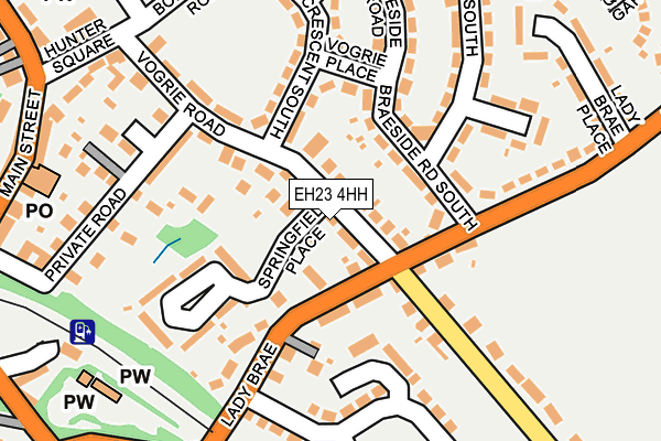 EH23 4HH map - OS OpenMap – Local (Ordnance Survey) EH23 4HH map - OS OpenMap – Local (Ordnance Survey)