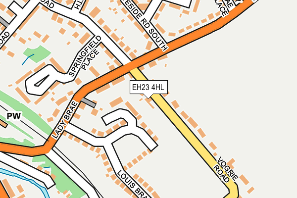 EH23 4HL map - OS OpenMap – Local (Ordnance Survey) EH23 4HL map - OS OpenMap – Local (Ordnance Survey)