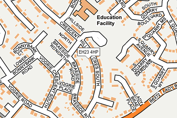 EH23 4HP map - OS OpenMap – Local (Ordnance Survey) EH23 4HP map - OS OpenMap – Local (Ordnance Survey)
