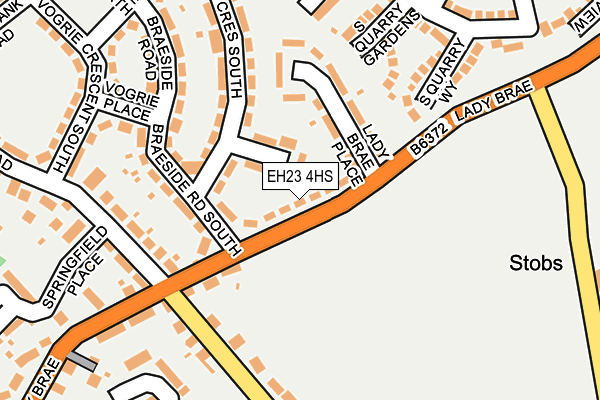 EH23 4HS map - OS OpenMap – Local (Ordnance Survey) EH23 4HS map - OS OpenMap – Local (Ordnance Survey)