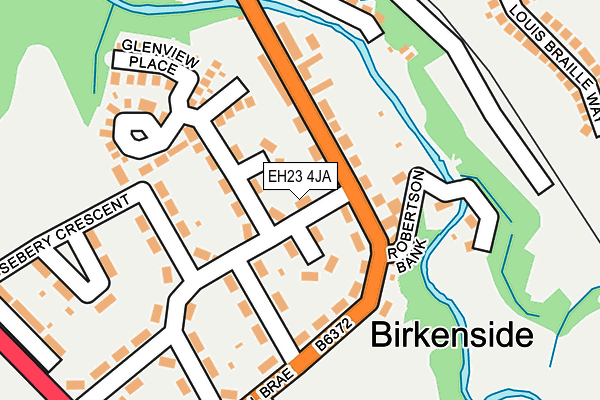 EH23 4JA map - OS OpenMap – Local (Ordnance Survey) EH23 4JA map - OS OpenMap – Local (Ordnance Survey)