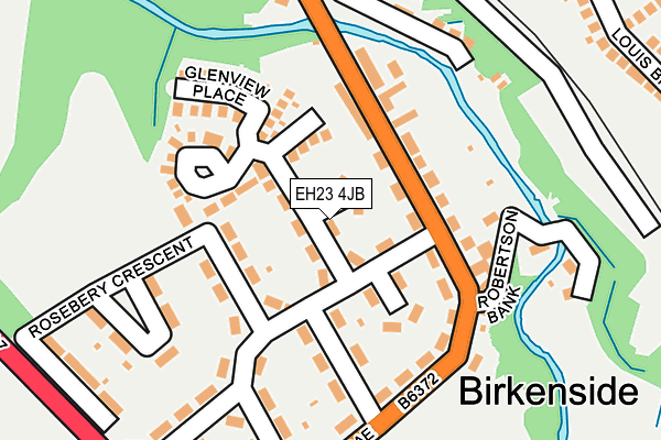 EH23 4JB map - OS OpenMap – Local (Ordnance Survey) EH23 4JB map - OS OpenMap – Local (Ordnance Survey)