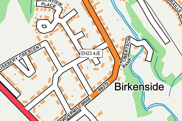 EH23 4JE map - OS OpenMap – Local (Ordnance Survey) EH23 4JE map - OS OpenMap – Local (Ordnance Survey)