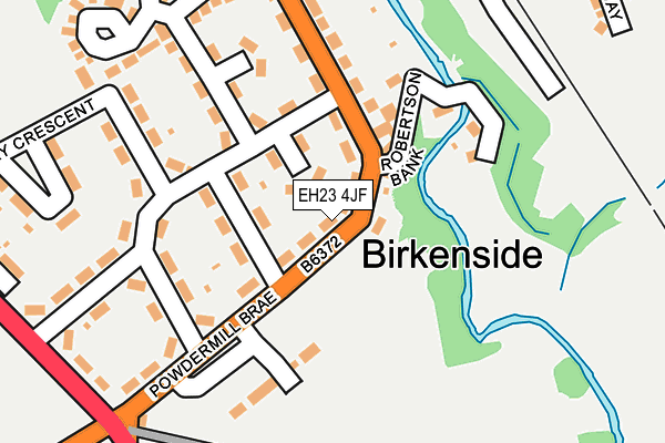 EH23 4JF map - OS OpenMap – Local (Ordnance Survey) EH23 4JF map - OS OpenMap – Local (Ordnance Survey)