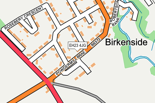 EH23 4JG map - OS OpenMap – Local (Ordnance Survey) EH23 4JG map - OS OpenMap – Local (Ordnance Survey)