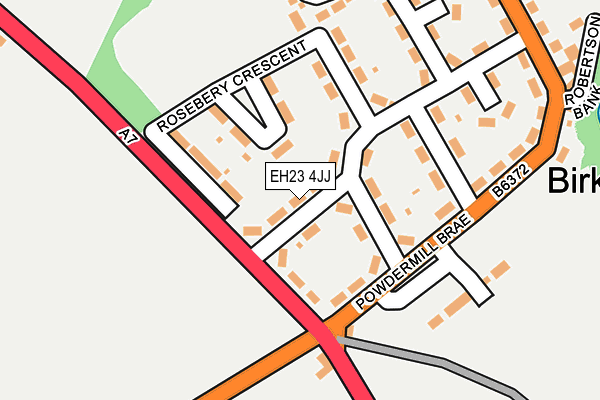 EH23 4JJ map - OS OpenMap – Local (Ordnance Survey) EH23 4JJ map - OS OpenMap – Local (Ordnance Survey)