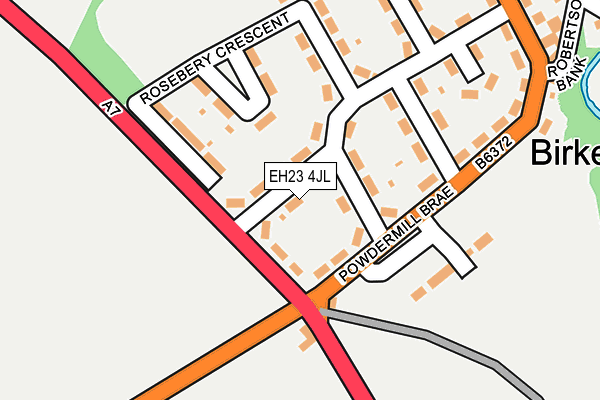 EH23 4JL map - OS OpenMap – Local (Ordnance Survey) EH23 4JL map - OS OpenMap – Local (Ordnance Survey)
