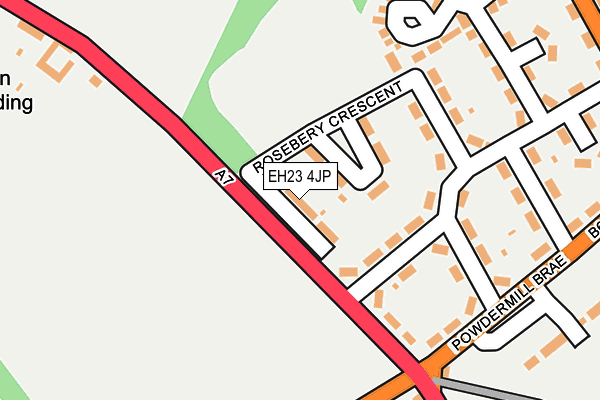 EH23 4JP map - OS OpenMap – Local (Ordnance Survey) EH23 4JP map - OS OpenMap – Local (Ordnance Survey)