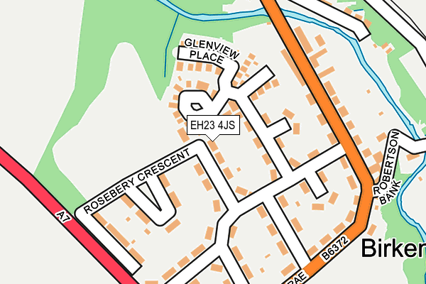 EH23 4JS map - OS OpenMap – Local (Ordnance Survey) EH23 4JS map - OS OpenMap – Local (Ordnance Survey)