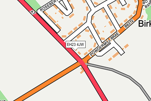 EH23 4JW map - OS OpenMap – Local (Ordnance Survey) EH23 4JW map - OS OpenMap – Local (Ordnance Survey)