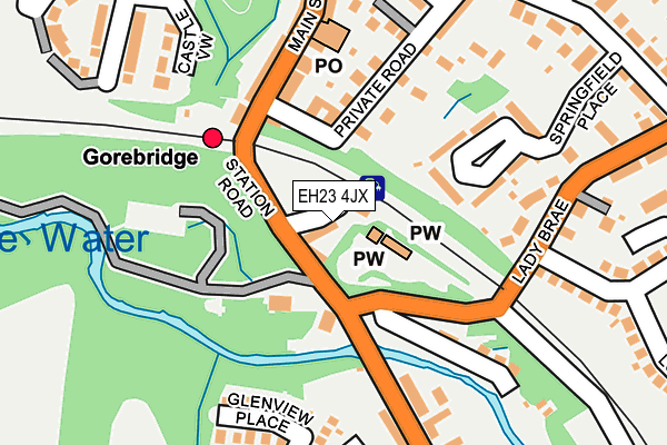 EH23 4JX map - OS OpenMap – Local (Ordnance Survey) EH23 4JX map - OS OpenMap – Local (Ordnance Survey)