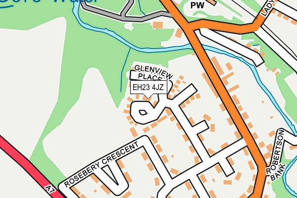 EH23 4JZ map - OS OpenMap – Local (Ordnance Survey) EH23 4JZ map - OS OpenMap – Local (Ordnance Survey)