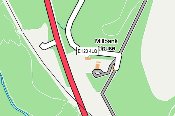 EH23 4LQ map - OS OpenMap – Local (Ordnance Survey) EH23 4LQ map - OS OpenMap – Local (Ordnance Survey)