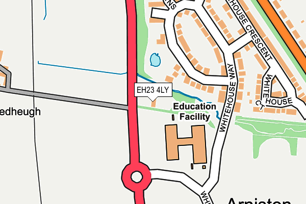 EH23 4LY map - OS OpenMap – Local (Ordnance Survey) EH23 4LY map - OS OpenMap – Local (Ordnance Survey)