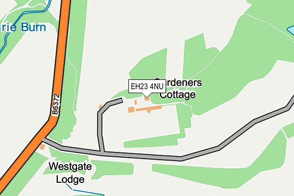 EH23 4NU map - OS OpenMap – Local (Ordnance Survey) EH23 4NU map - OS OpenMap – Local (Ordnance Survey)