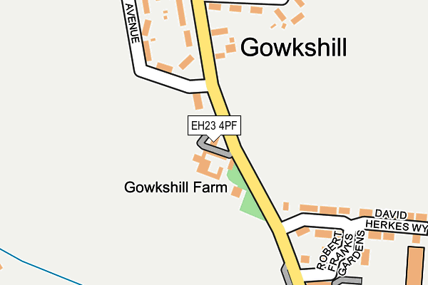 EH23 4PF map - OS OpenMap – Local (Ordnance Survey) EH23 4PF map - OS OpenMap – Local (Ordnance Survey)