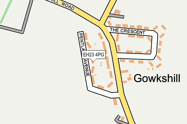 EH23 4PG map - OS OpenMap – Local (Ordnance Survey)