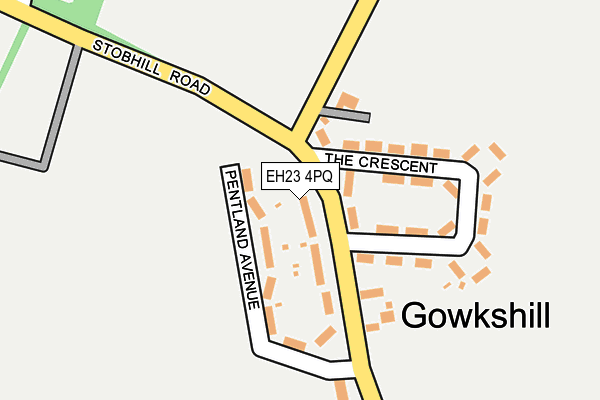 EH23 4PQ map - OS OpenMap – Local (Ordnance Survey) EH23 4PQ map - OS OpenMap – Local (Ordnance Survey)