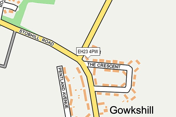 EH23 4PW map - OS OpenMap – Local (Ordnance Survey) EH23 4PW map - OS OpenMap – Local (Ordnance Survey)