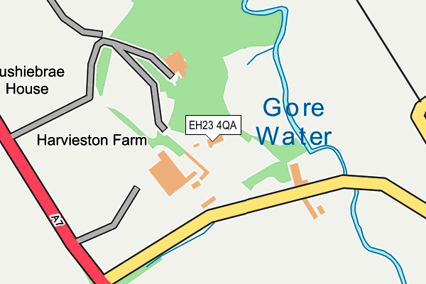EH23 4QA map - OS OpenMap – Local (Ordnance Survey) EH23 4QA map - OS OpenMap – Local (Ordnance Survey)