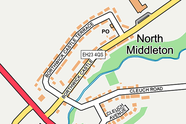 EH23 4QS map - OS OpenMap – Local (Ordnance Survey) EH23 4QS map - OS OpenMap – Local (Ordnance Survey)