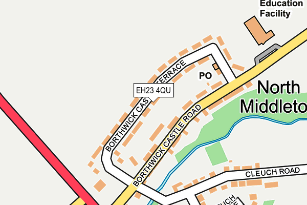 EH23 4QU map - OS OpenMap – Local (Ordnance Survey) EH23 4QU map - OS OpenMap – Local (Ordnance Survey)