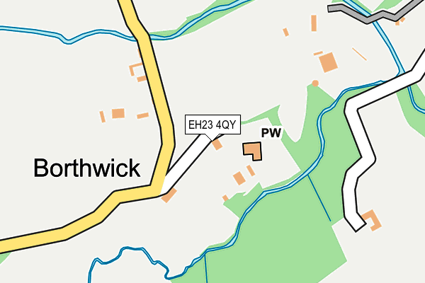 EH23 4QY map - OS OpenMap – Local (Ordnance Survey) EH23 4QY map - OS OpenMap – Local (Ordnance Survey)