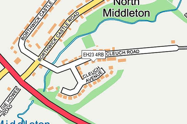 EH23 4RB map - OS OpenMap – Local (Ordnance Survey) EH23 4RB map - OS OpenMap – Local (Ordnance Survey)