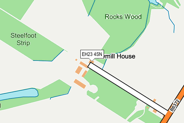 EH23 4SN map - OS OpenMap – Local (Ordnance Survey) EH23 4SN map - OS OpenMap – Local (Ordnance Survey)