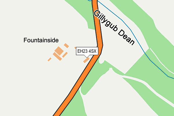 EH23 4SX map - OS OpenMap – Local (Ordnance Survey) EH23 4SX map - OS OpenMap – Local (Ordnance Survey)
