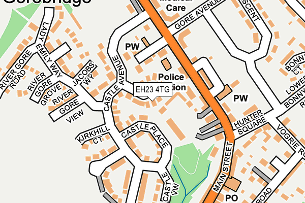 EH23 4TG map - OS OpenMap – Local (Ordnance Survey) EH23 4TG map - OS OpenMap – Local (Ordnance Survey)